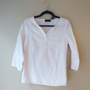 Cynthia Rowley Embroidered Linen Top